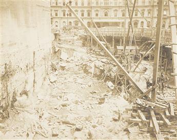 PIERRE PULLIS (1870-circa 1935) A selection of approximately 37 subway construction photographs by the chief photographer for New York